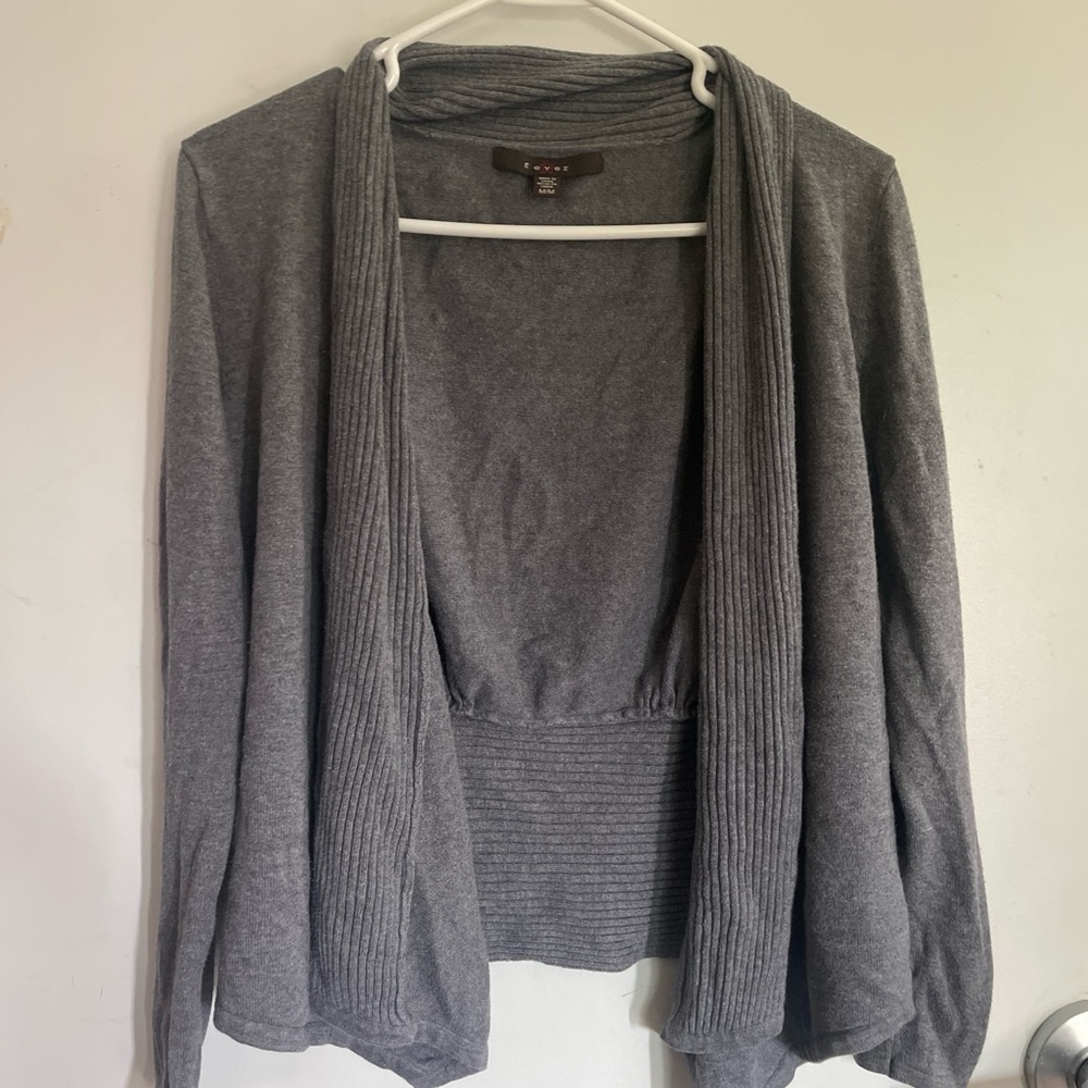 Fever Gray Knit Cardigan Sweater